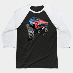 Cartoon Monster Truck Baseball T-Shirt